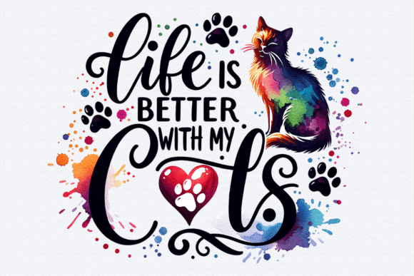 Download Cat Lover Quote Graphic Design DTF PNG - Premium Bundle