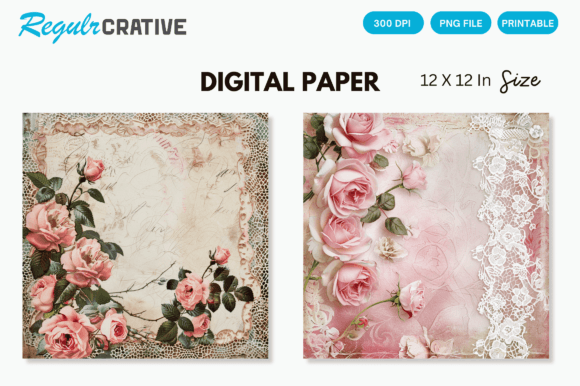 Download Rose Gold Lace Roses Digital Graphic - Digital graphic Collection