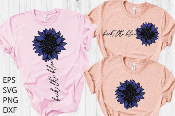 Download Back the Blue Sunflower Shirt Svg - Sunflower shirt Collection