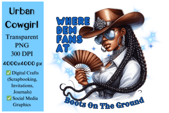 Download Urban Cowgirl Digital Graphic - Digital graphic Collection